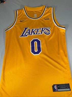 Nike Lakers Kuzma #0 Jersey Sz 48 XL Yellow NBA Swingman Wish